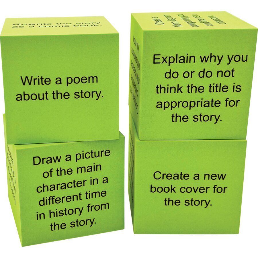 Foam Retell a Story Cubes close up