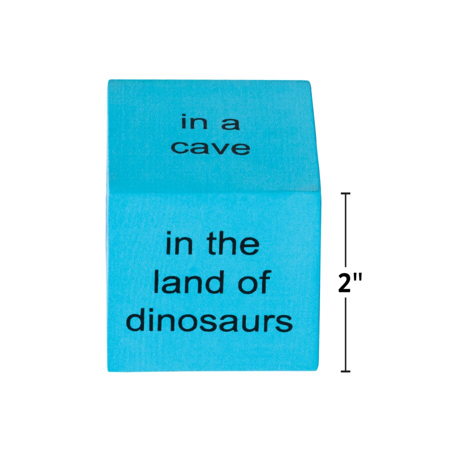 Foam Story Starter Cubes size reference