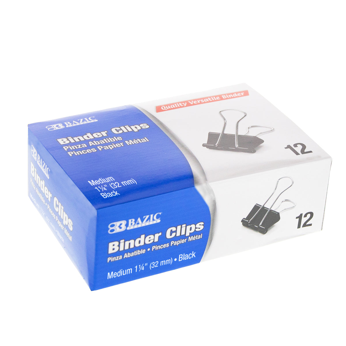 CLIPS: Binder, Medium, 1 1/4", 12/bx