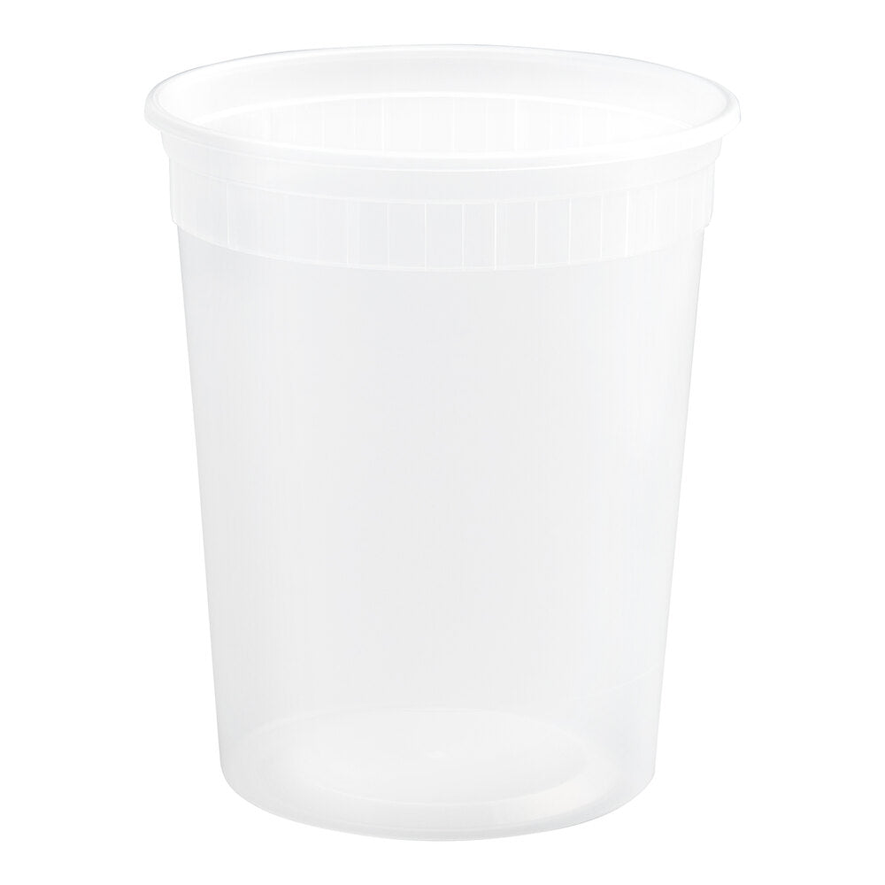 STORAGE CONTAINER: Plastic, Food, 32oz, clear, w/ lid