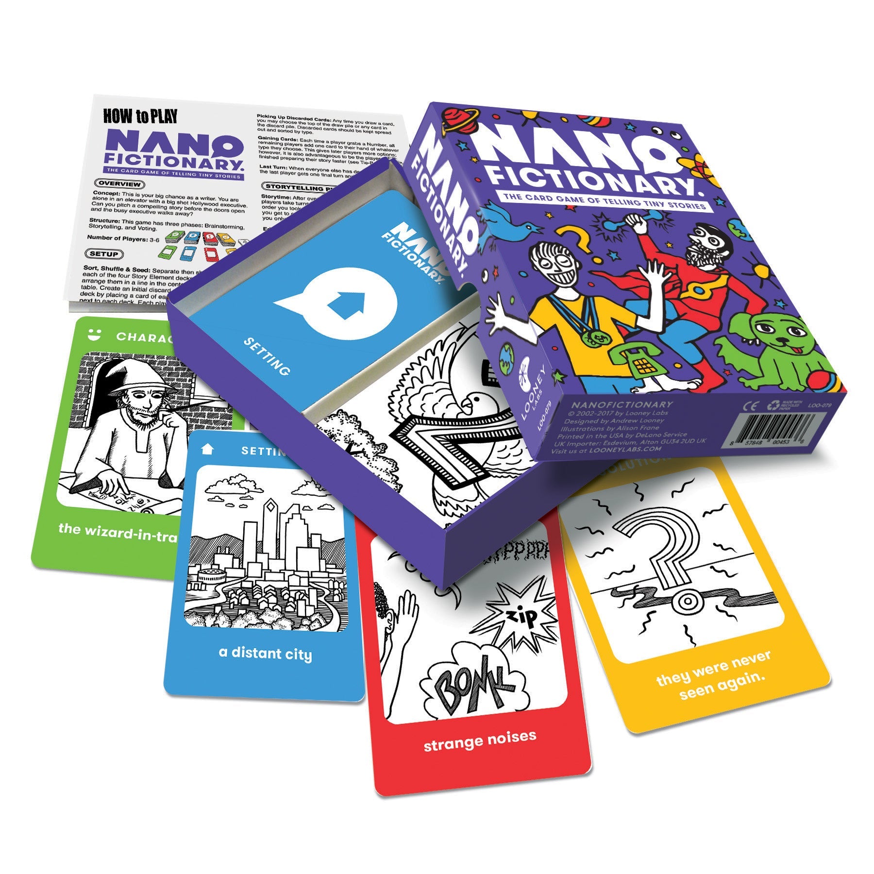 Nanofictionary cards