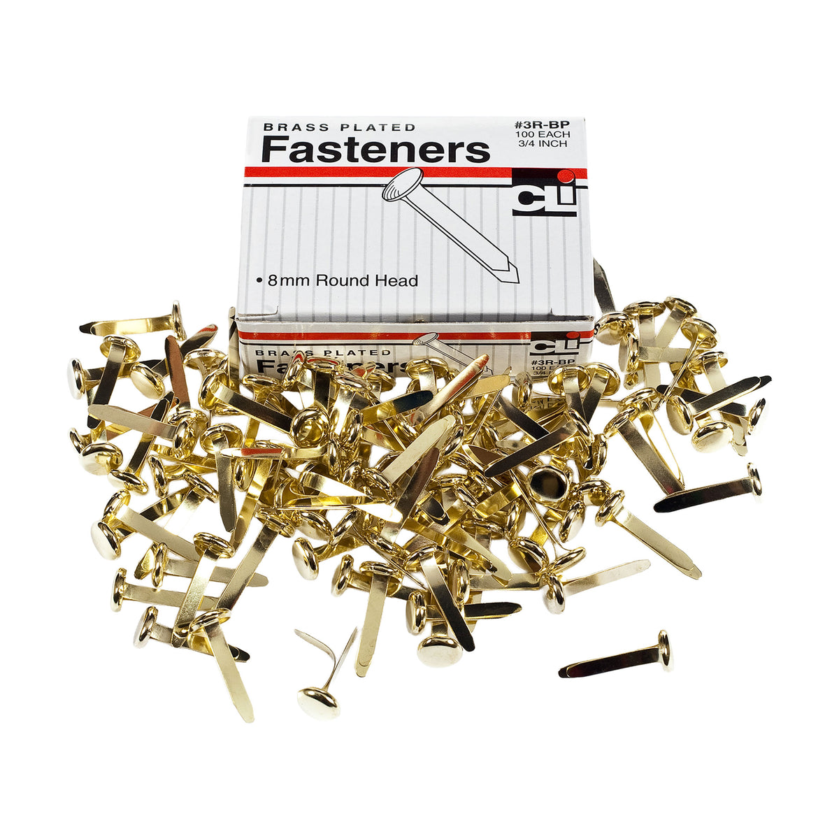 FASTENERS: BRADS, #3, 3/4" ,100/bx