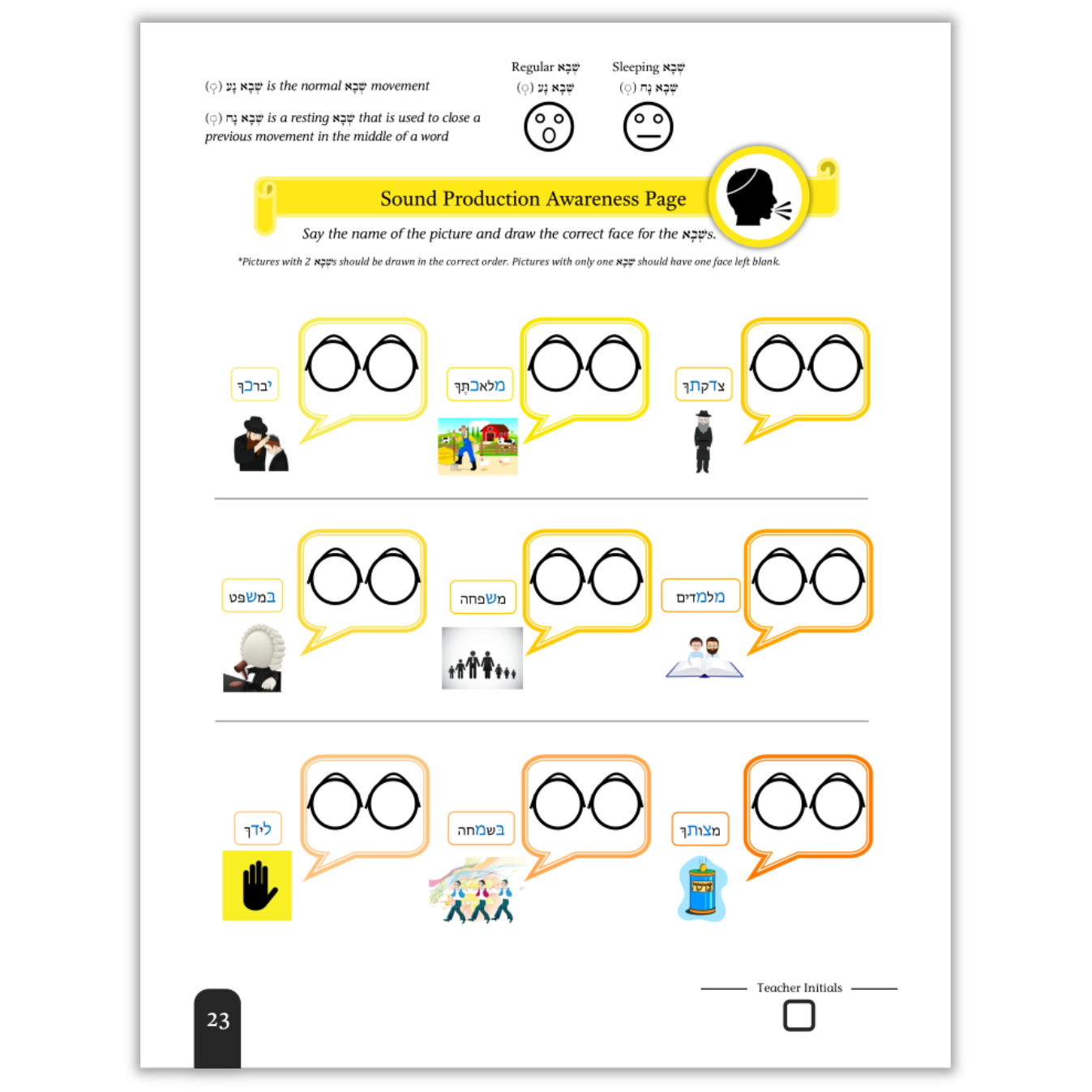 Seder Kriah Hebrew School Edition Stage 5 RULES of SHEVA