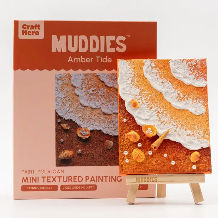 Muddies 3D Textured Canvas Painting Kit - Amber Tide