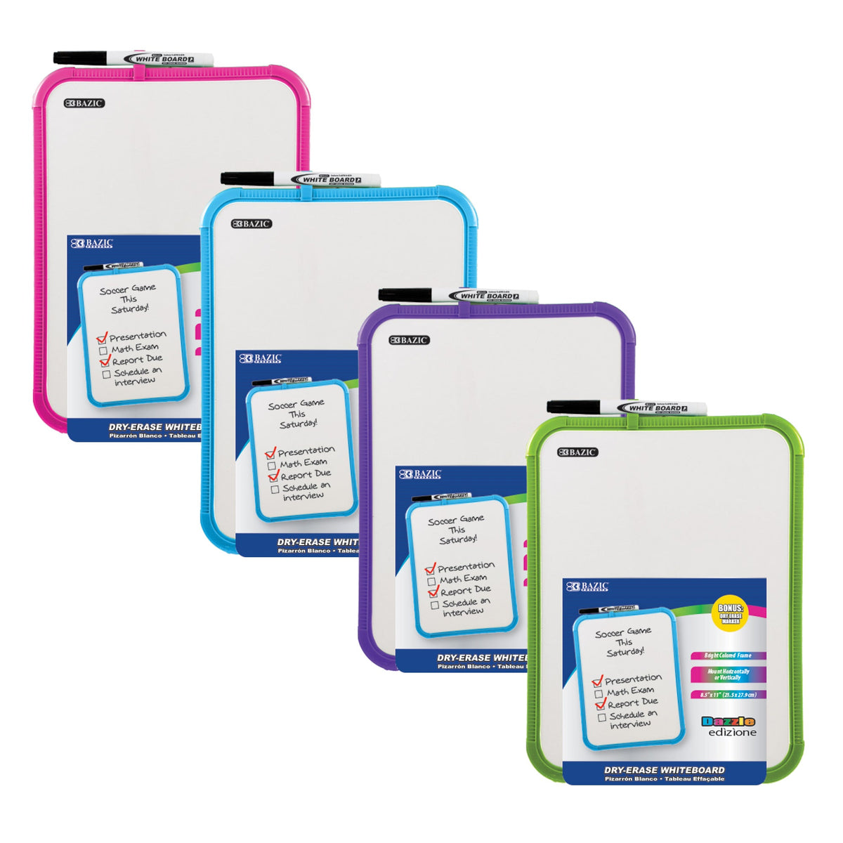 DRY ERASE LAP BOARD: with Marker, White, Unlined