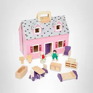 Wooden Fold & Go Dollhouse