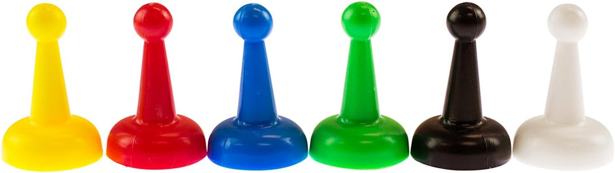 GAME PIECES: Pawn, 6 Assorted colors, 1", 24/pk