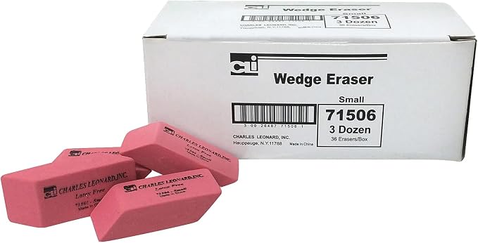 Synthetic Wedge Pink Erasers, Small, 1 pc-Pencil Eraser