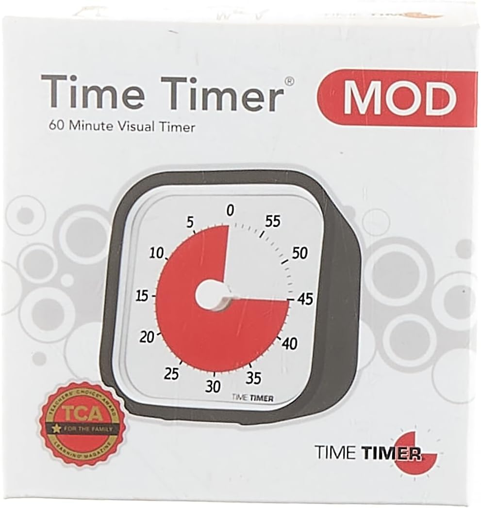 TIME TIMER MOD (Charcoal), A Visual Countdown 60 Minute Timer for Classrooms