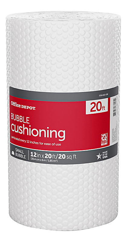 Bubble Wrap, clear, roll, 20 sqft