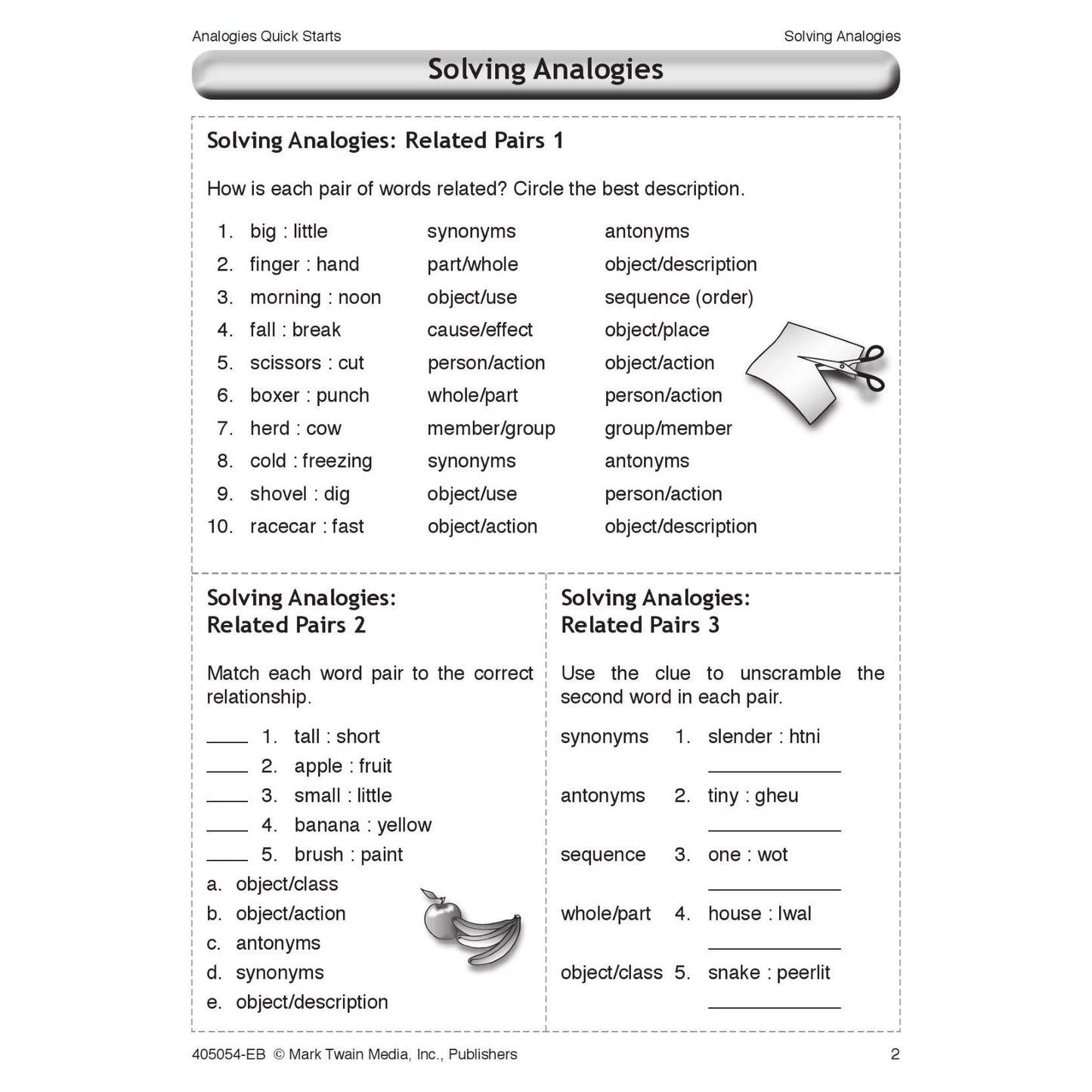 Analogies Quick Starts Workbook