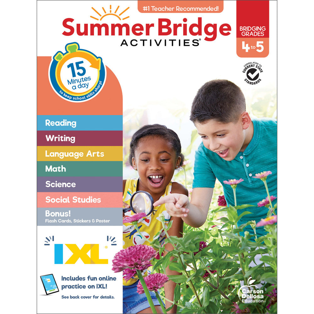 Summer Bridge Activities Workbook Grade 4-5 Paperback