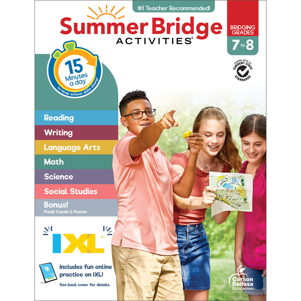 Summer Bridge Activities Workbook Grade 7-8 Paperback