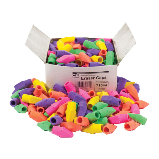 Eraser, Cap, Asst, 144/pk