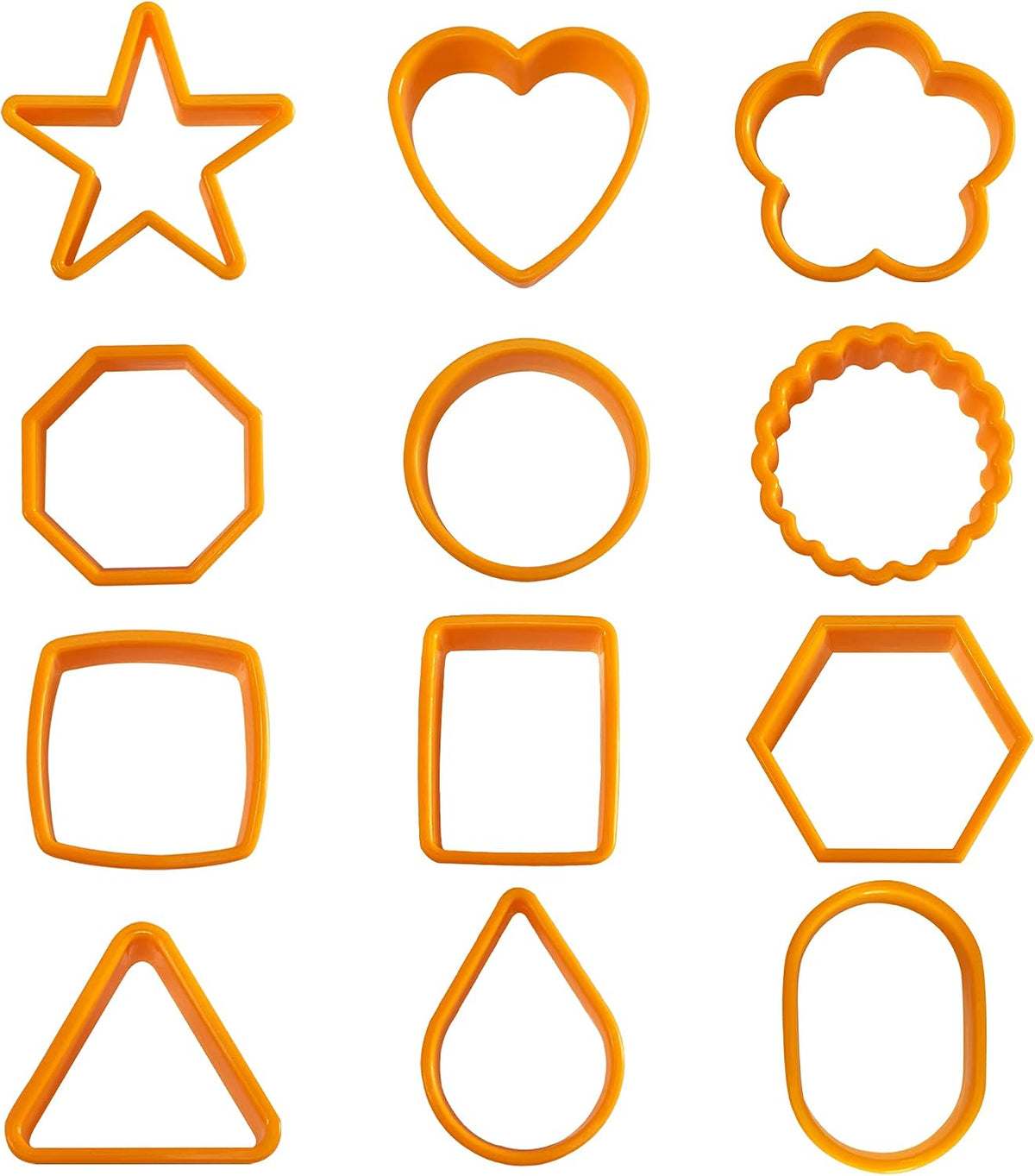 Cookie Cutters: Shapes, Plastic, PK/12