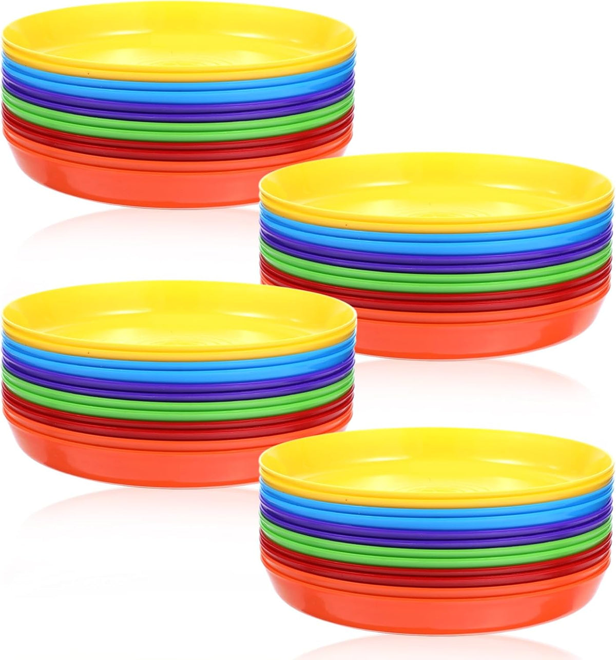 PLATE: Plastic, assorted colors, 7.5"