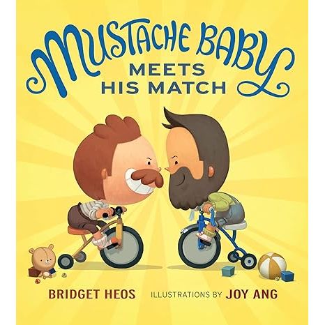 Mustache Baby Meets His Match Board Book (Mustache Baby)