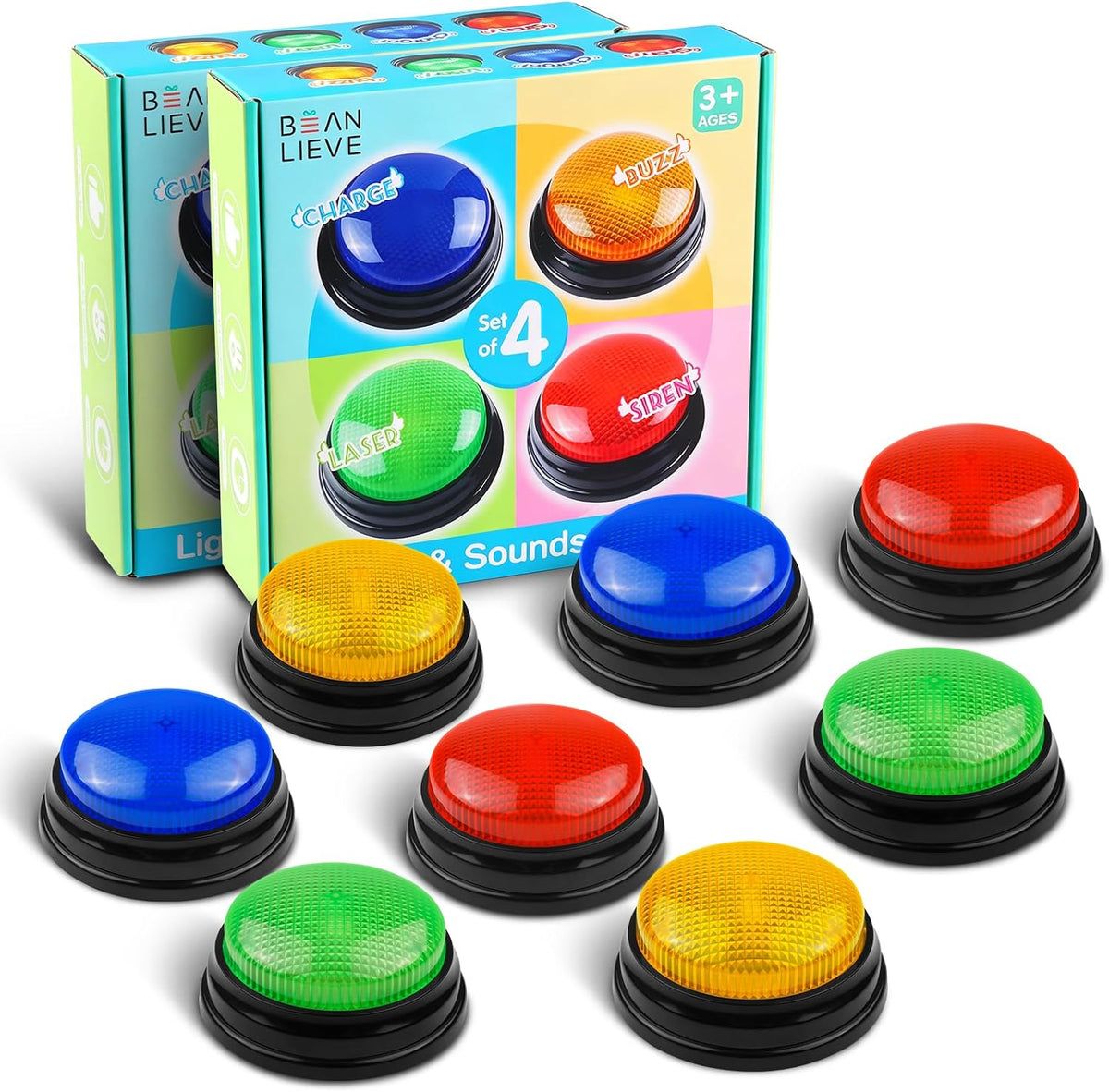 ANSWER BUZZER: Assorted colors and sounds