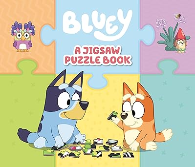 Bluey: A Jigsaw Puzzle Book: Includes 4 Double-Sided Puzzles- BB