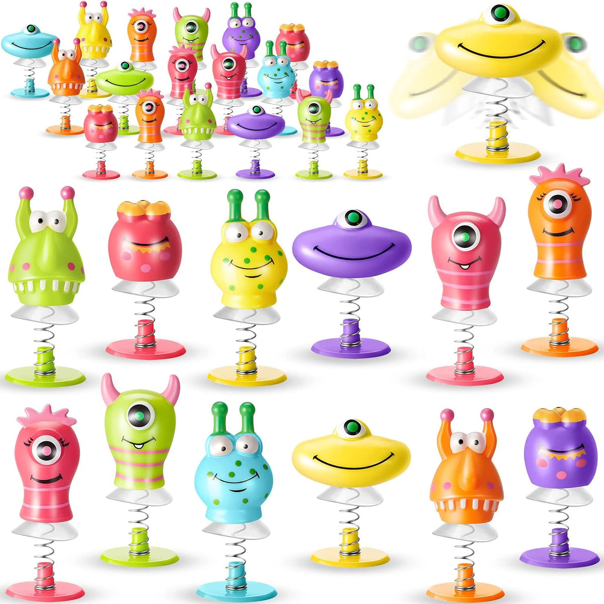 TOY: Monster, Spring Launcher, Jumping, 2-2.5"