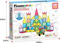 PicassoTiles 101 Piece Magnetic Tile Building Blocks