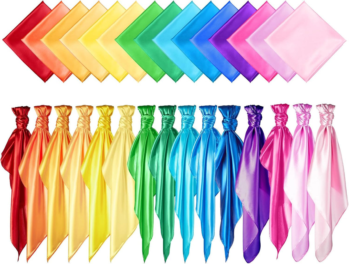SCARF: Fabric, Bright Colors, Asst., Appx. 35 x 35"