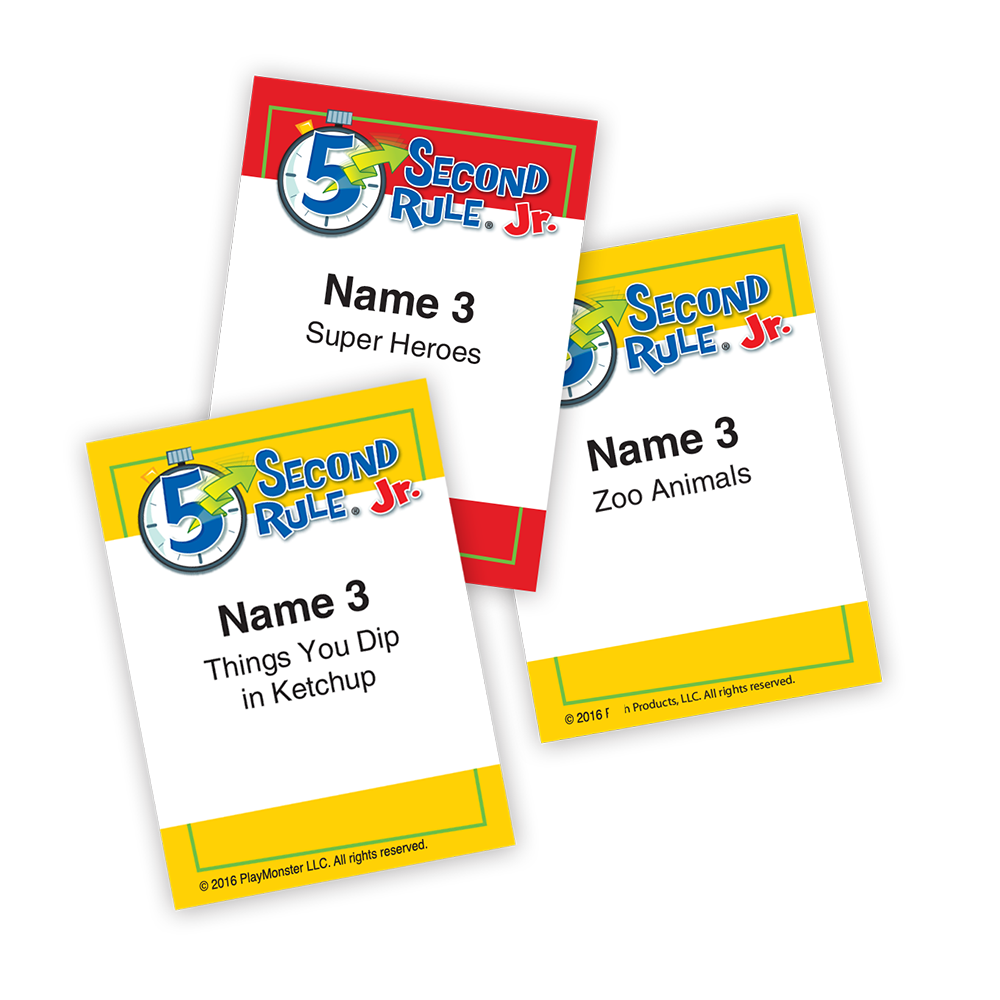5 Second Rule Jr. game components