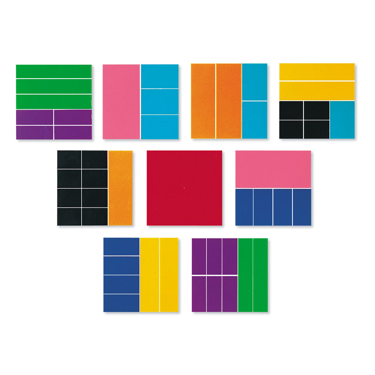 Fraction Tiles: Plastic, Connecting, 51/set