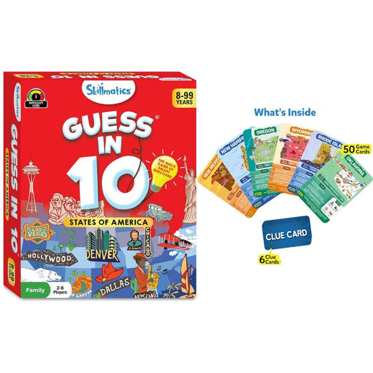 Guess in 10: States Of America | Trivia card game