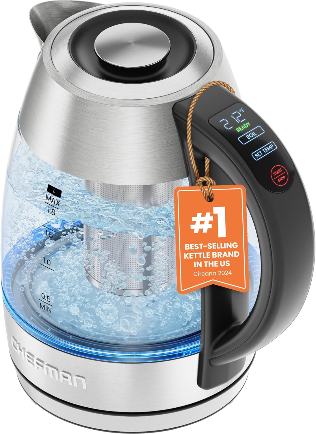 CHEFMAN Lightning High-Powered Electric Kettle