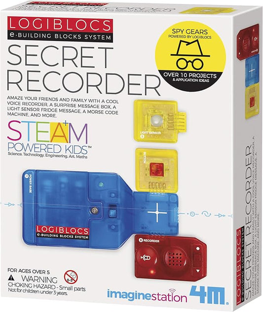 4M Logiblocs E-Building Blocks System Secret Recorder Kids Science Kit