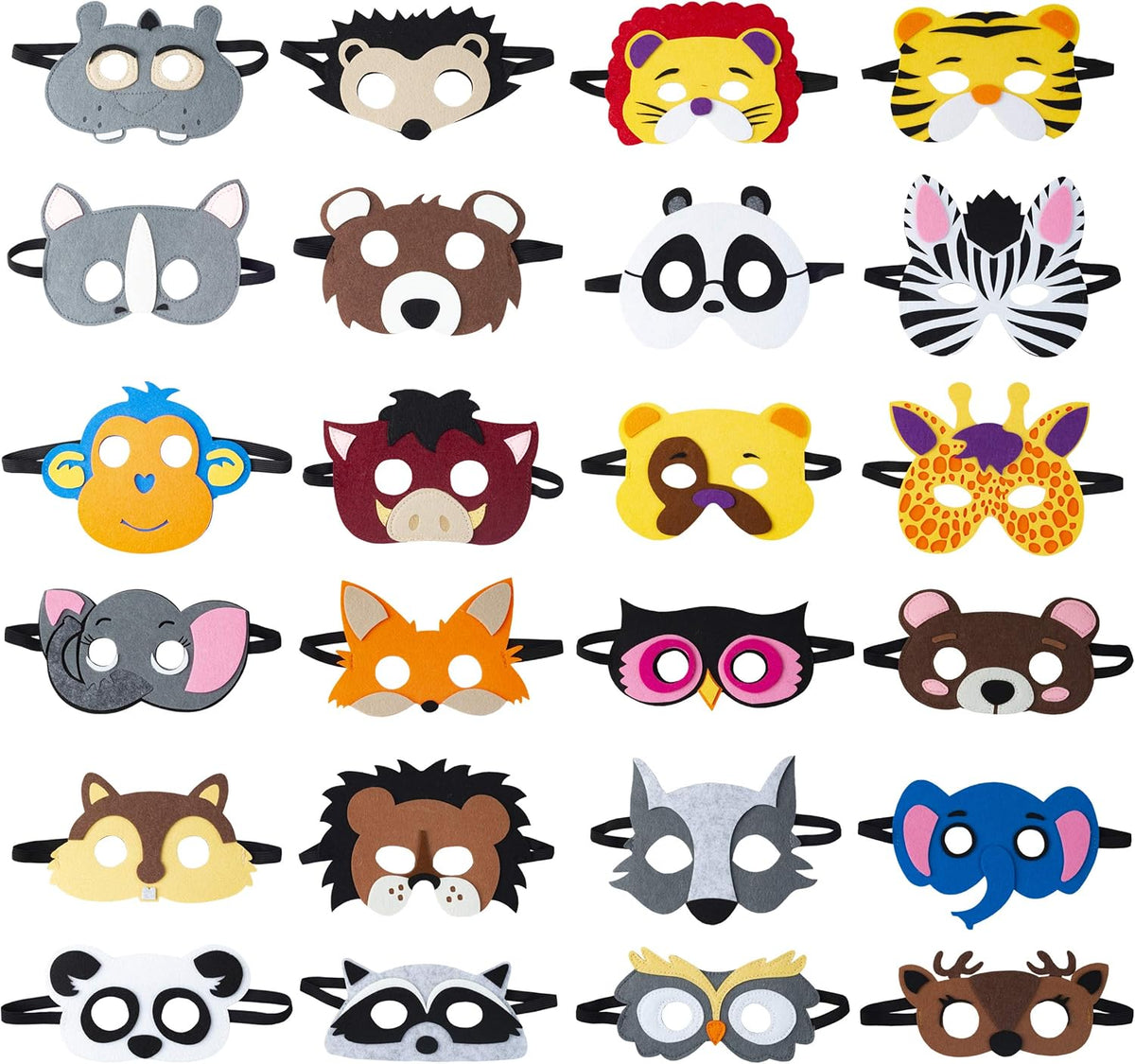 MASK: foam animal, assorted, PK/24