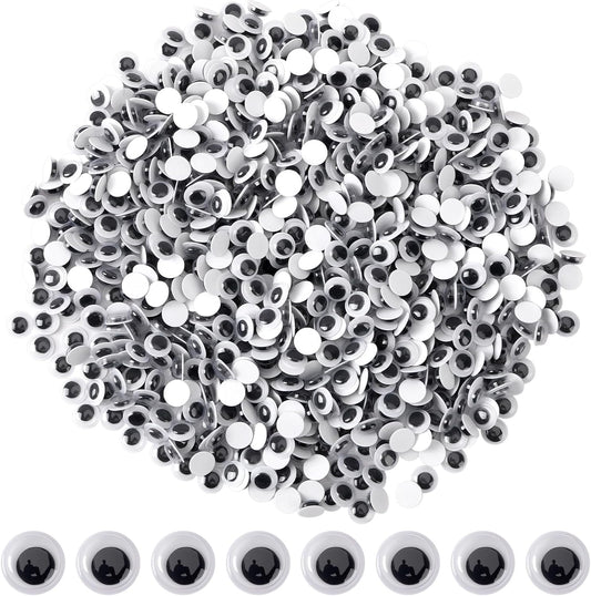 WIGGLE EYES: paste-on, 4 or 5 mm, black, 100/pk