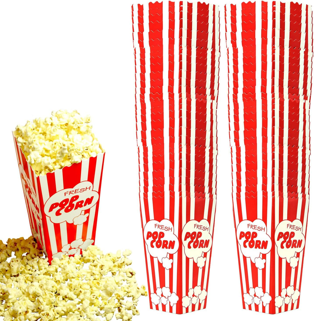 PAPER: Popcorn Boxes, White, appx. 46oz