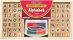Wooden Stamp Set  Alphabet