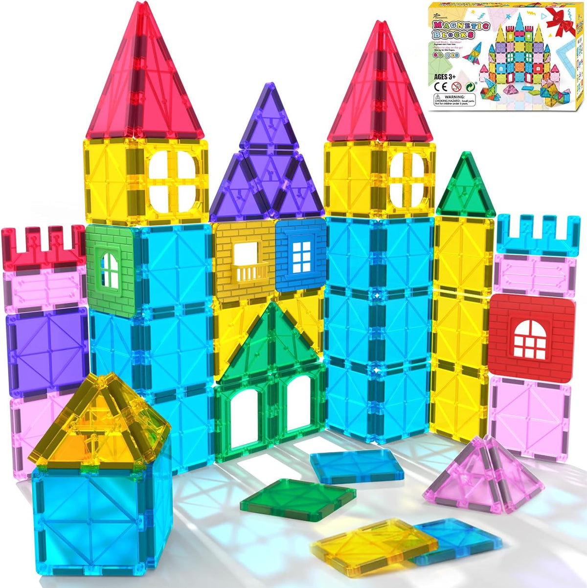 BLOCKS: Magnetic Construction Blocks; at least 60 shapes