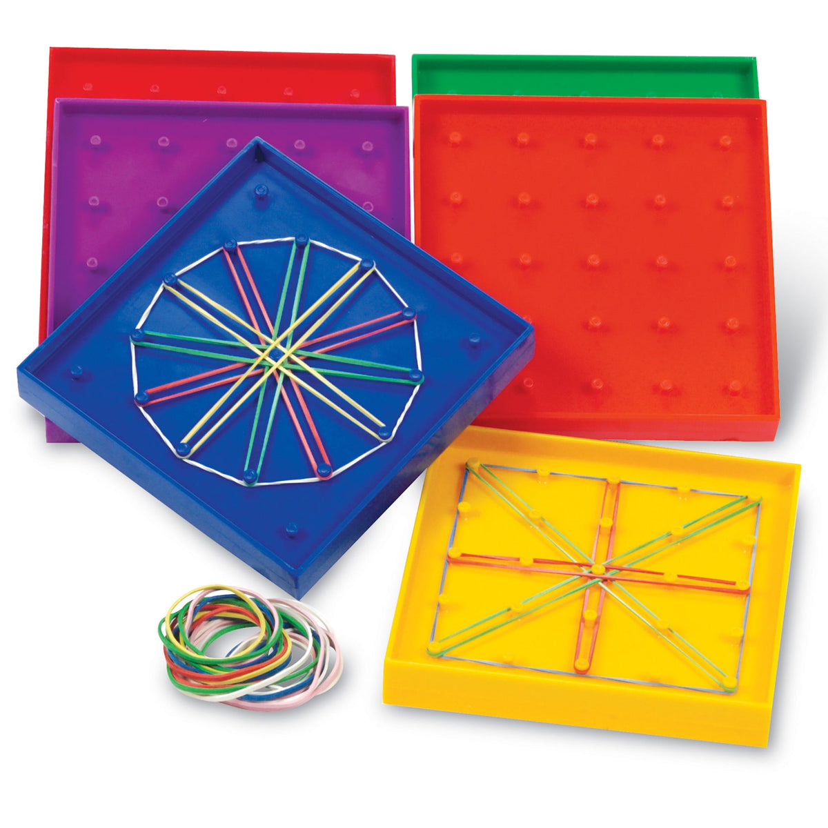 GEOBOARDS: Double-Sided, includes rubberbands, 6 boards/pk