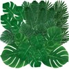 LEAVES: Monstera, plastic, 6 assorted, ST/34