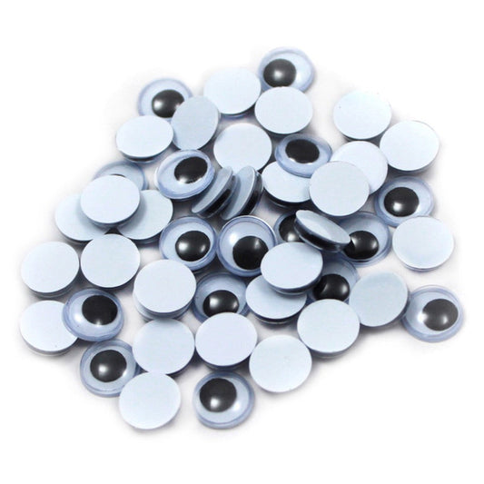 Wiggle Eyes - Round - 7MM - Black - 50/Bg - A1 School Supplies