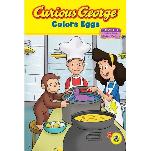 Curious George Colors Eggs Early Reader