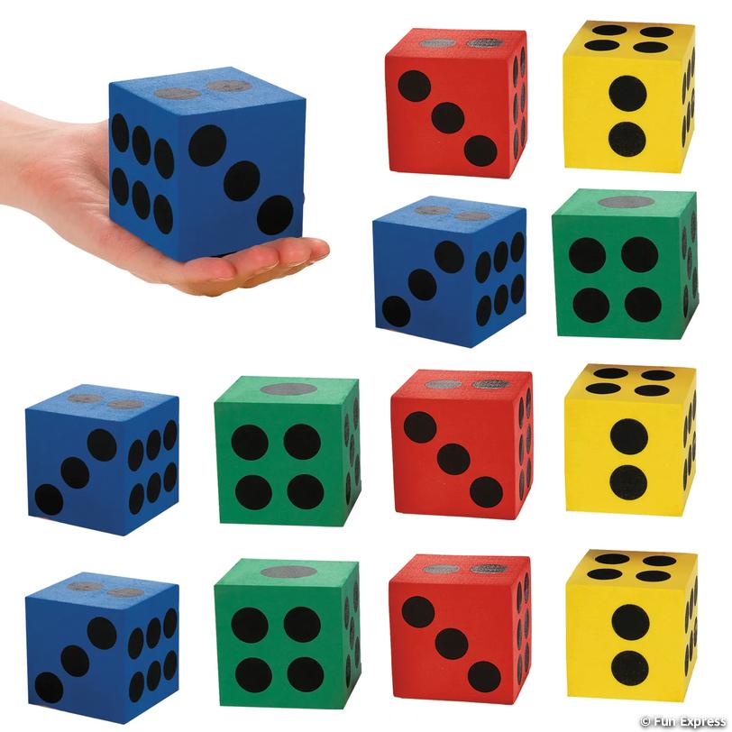 Dice: Foam, 2.5", Jumbo
