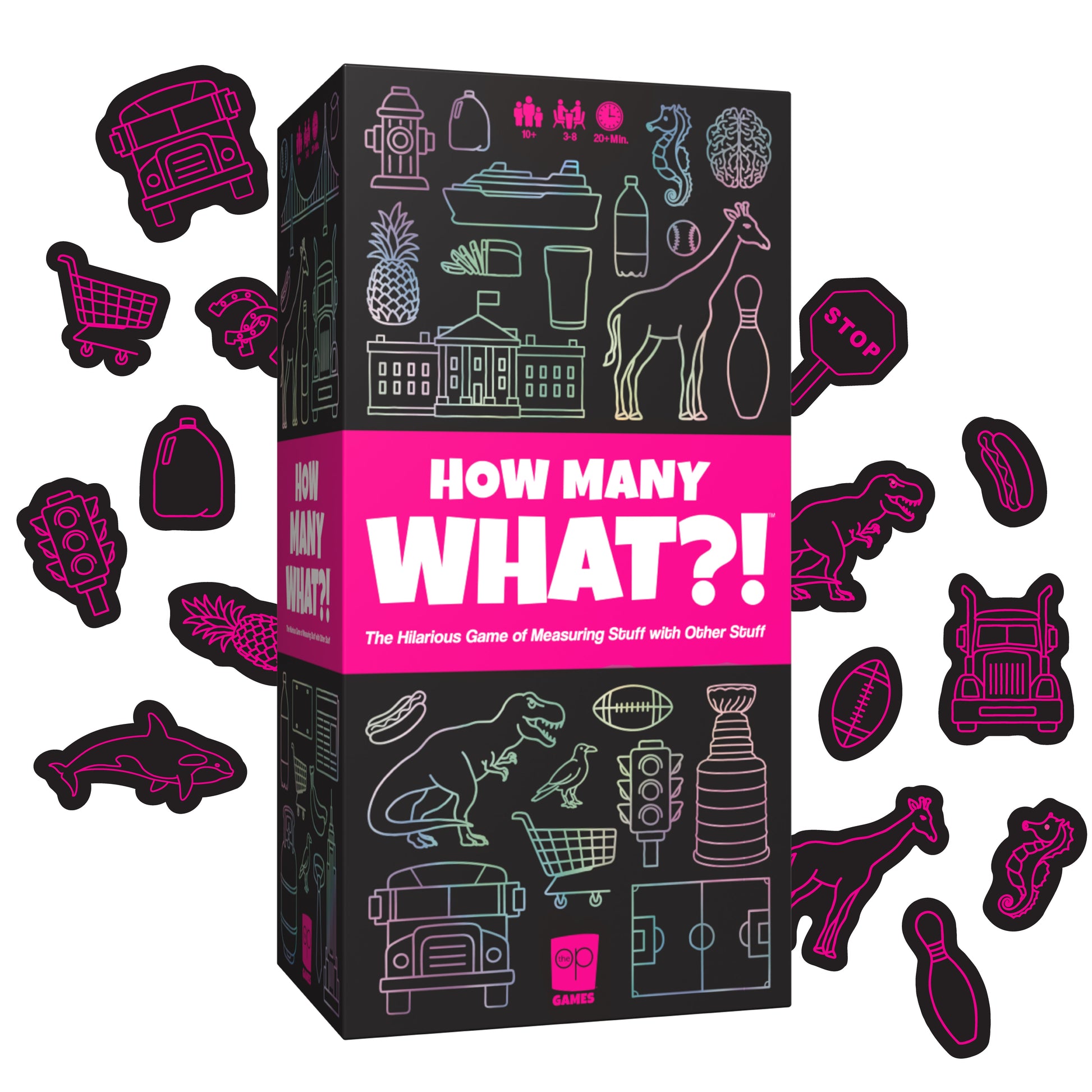 How Many What game box and tokens