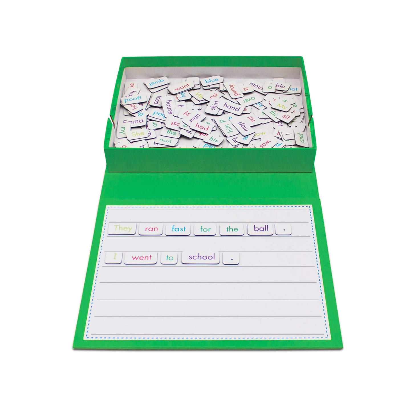 Rainbow Sentences magnetic board flat