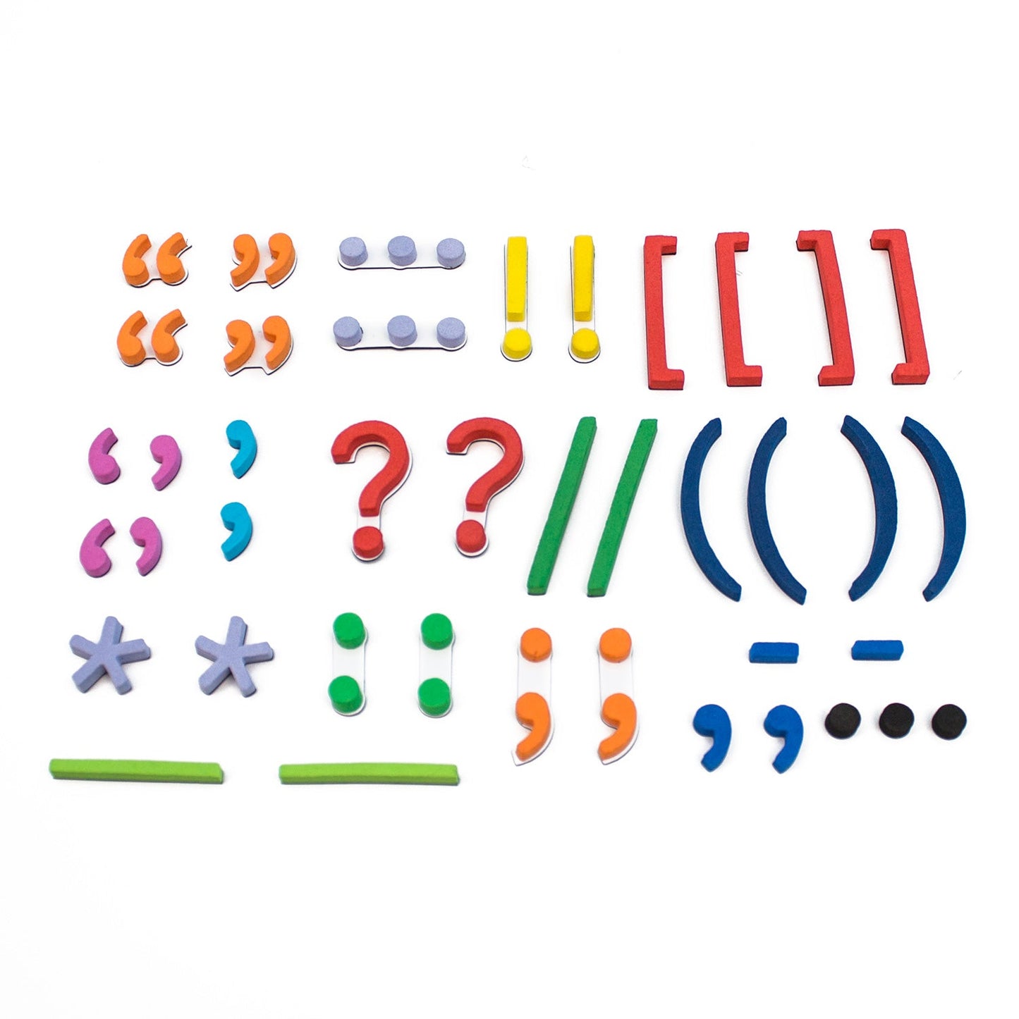 Rainbow Punctuation Marks close up