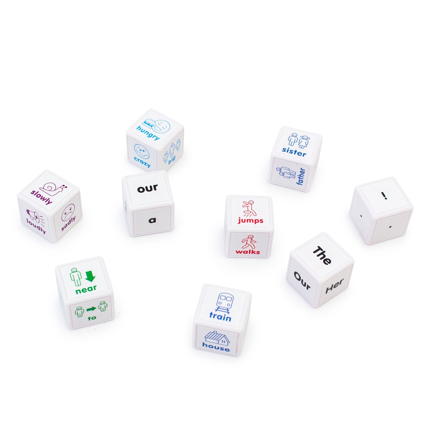 Sentence Cubes close up