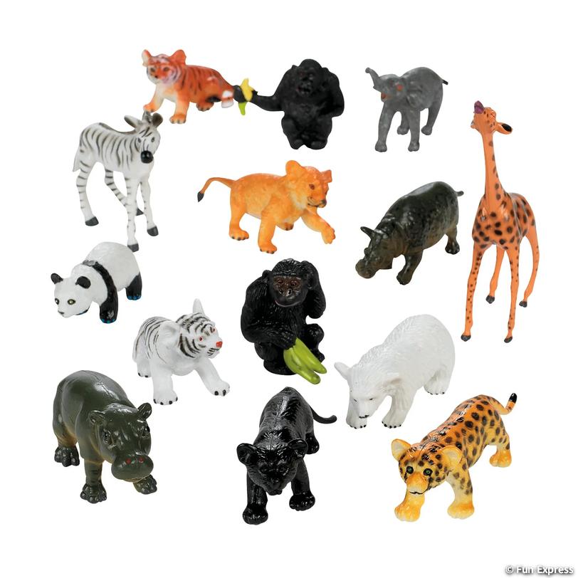 ANIMALS: Baby Jungle Animals, includes Polar Bear, 25 pcs/pk
