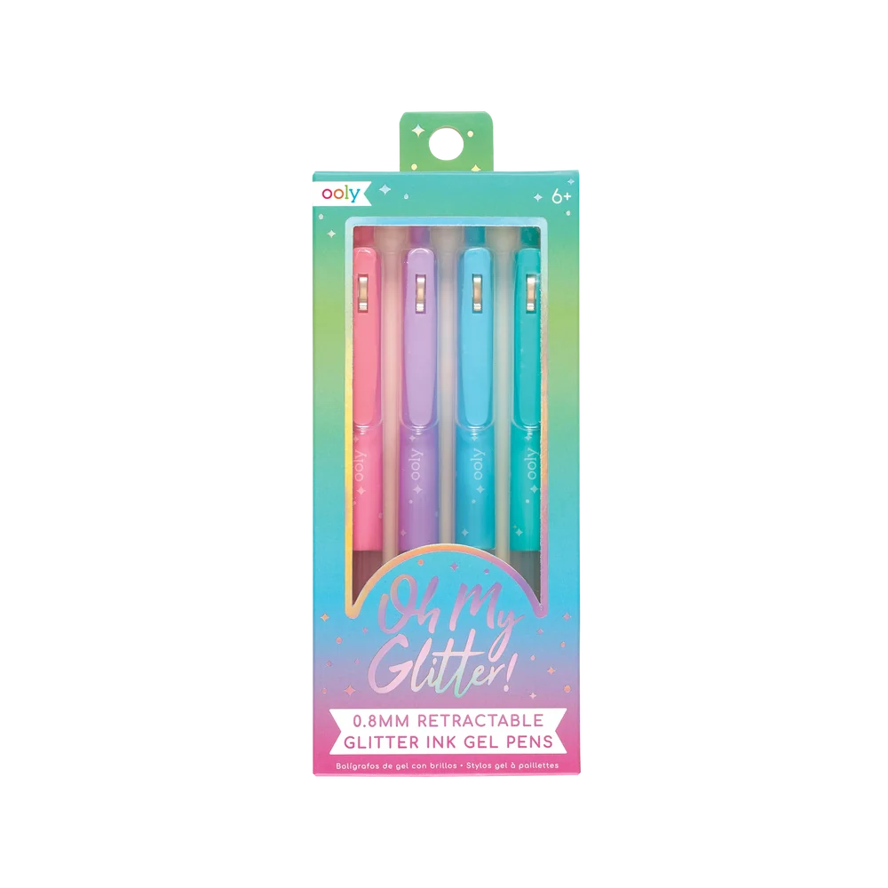 Oh My Glitter! Retractable Gel Pens - Set of 4