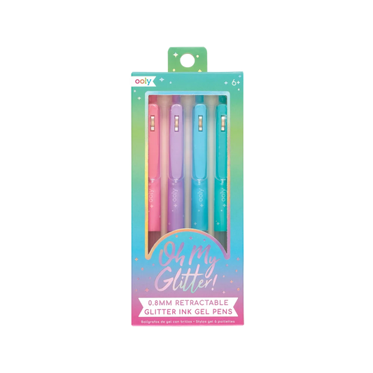 Oh My Glitter! Retractable Gel Pens - Set of 4