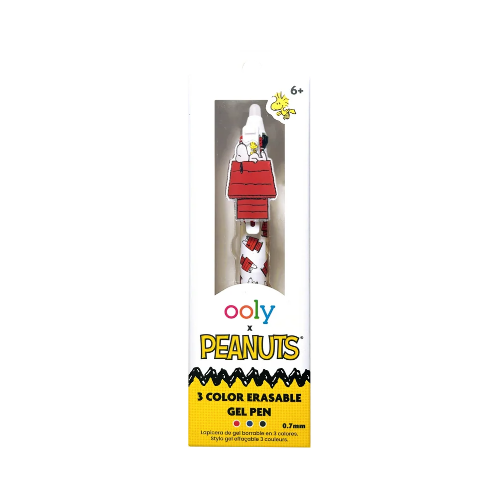 OOLY x Peanuts 3 Color Erasable Gel Pen - Snoopy & Woodstock