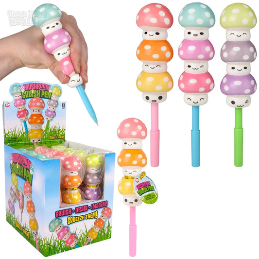 7" Squish Mushroom Pens